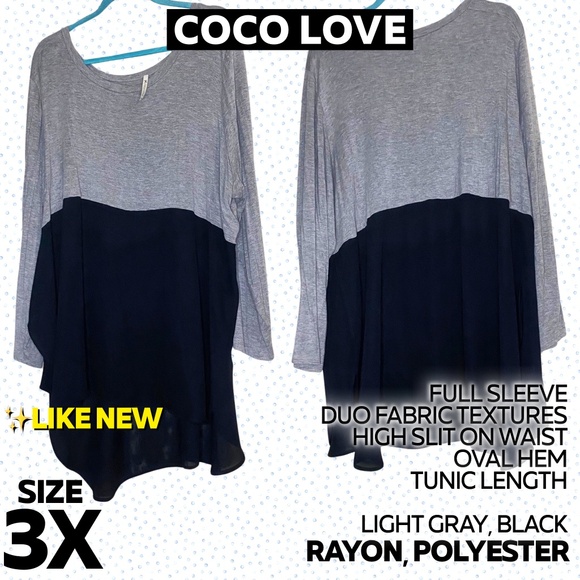 Coco love dual fabric tunic - Picture 1 of 1